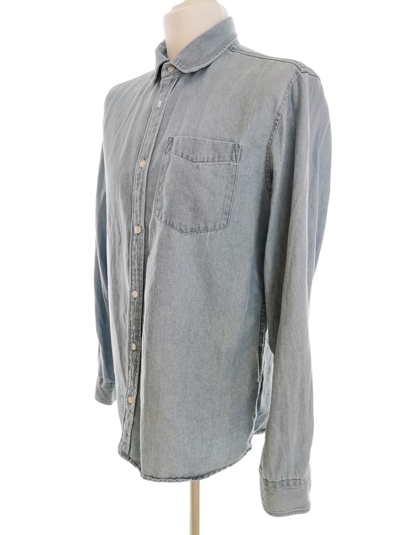 IMG_20220427_115519.jpg Jack & jones Rozmiar XL Kolor Niebieski Kołnierz Męska Koszula Casual Długi rękaw Materiał Bawełna 100%