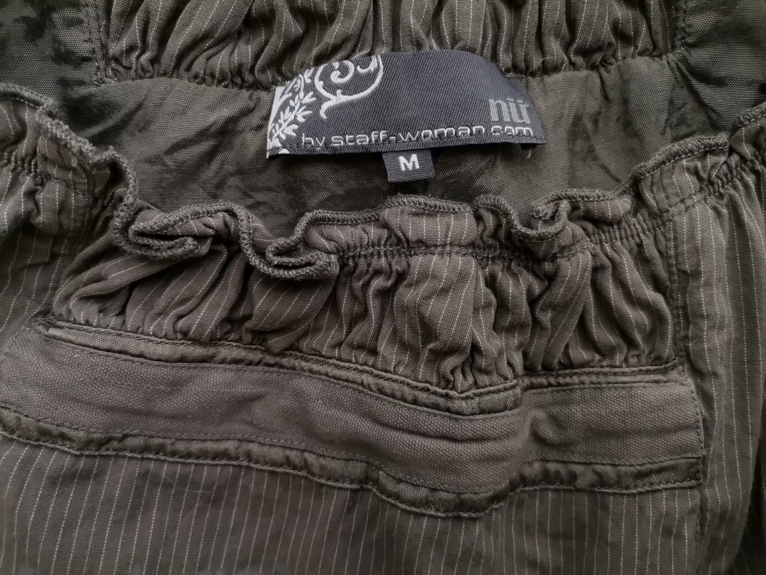 Nu by staff Rozmiar M Kolor Szary Pasy W łódkę Sukienka Prostokątna Długi rękaw Midi Materiał Bawełna 100% Nu by staff Rozmiar M Kolor Szary Pasy W łódkę Sukienka Prostokątna Długi rękaw Midi Materiał Bawełna 100%