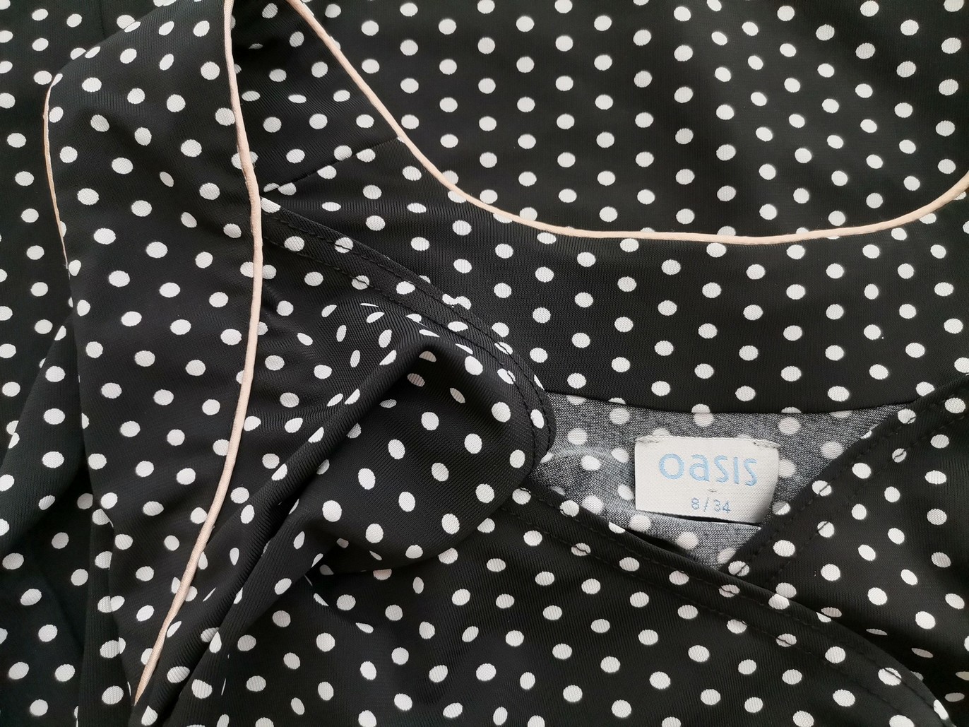 Oasis Rozmiar 8 (34) Kolor Czarny Grochy W serek Sukienka Maxi Bezrękawnik Długa Oasis Rozmiar 8 (34) Kolor Czarny Grochy W serek Sukienka Maxi Bezrękawnik Długa