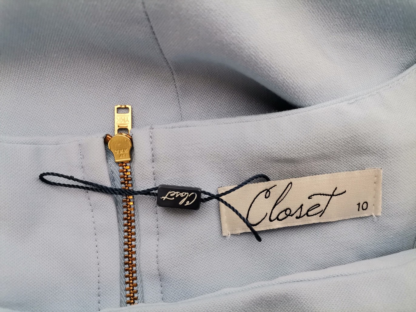 Closet Rozmiar 10 (38) Kolor Niebieski W łódkę Sukienka Blouson Bezrękawnik Do Kolan Materiał Wiskoza Closet Rozmiar 10 (38) Kolor Niebieski W łódkę Sukienka Blouson Bezrękawnik Do Kolan Materiał Wiskoza
