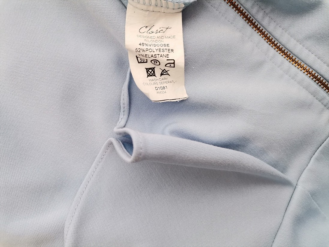 Closet Rozmiar 10 (38) Kolor Niebieski W łódkę Sukienka Blouson Bezrękawnik Do Kolan Materiał Wiskoza Closet Rozmiar 10 (38) Kolor Niebieski W łódkę Sukienka Blouson Bezrękawnik Do Kolan Materiał Wiskoza