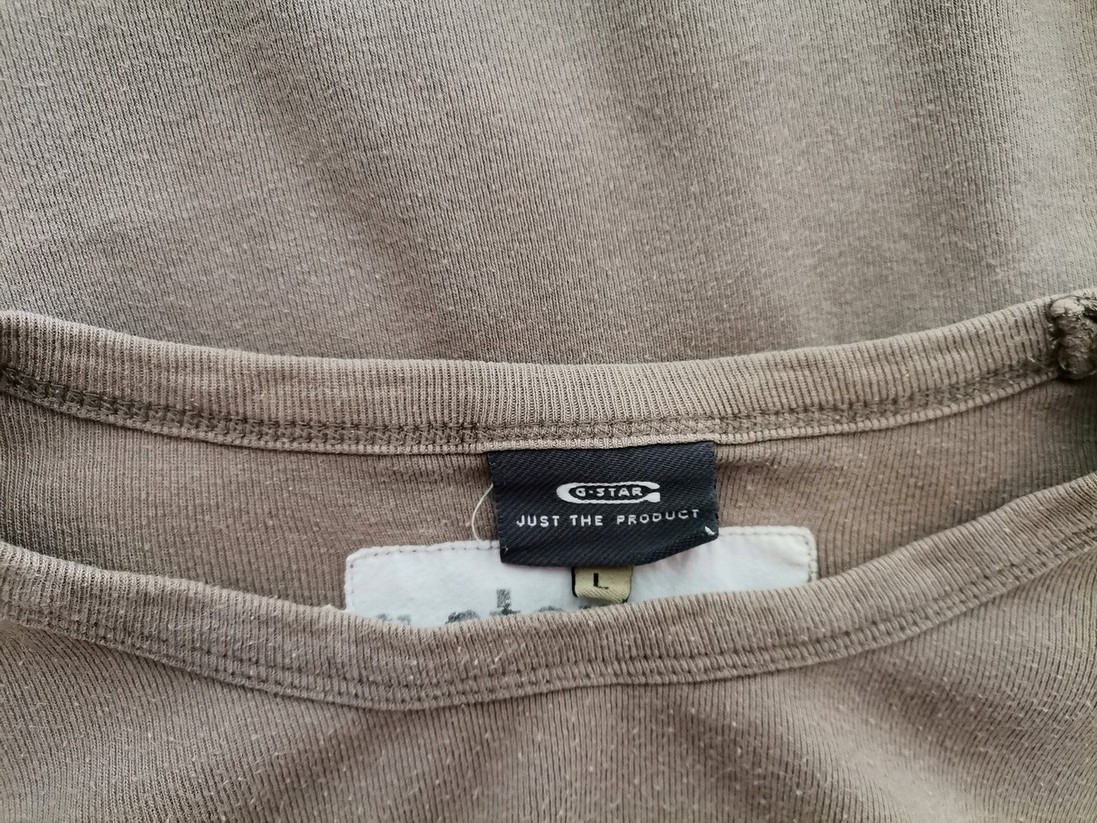 G-Star Raw Rozmiar L Kolor Brązowy Kołnierz Bluza Męska Długi rękaw Materiał Bawełna 100%