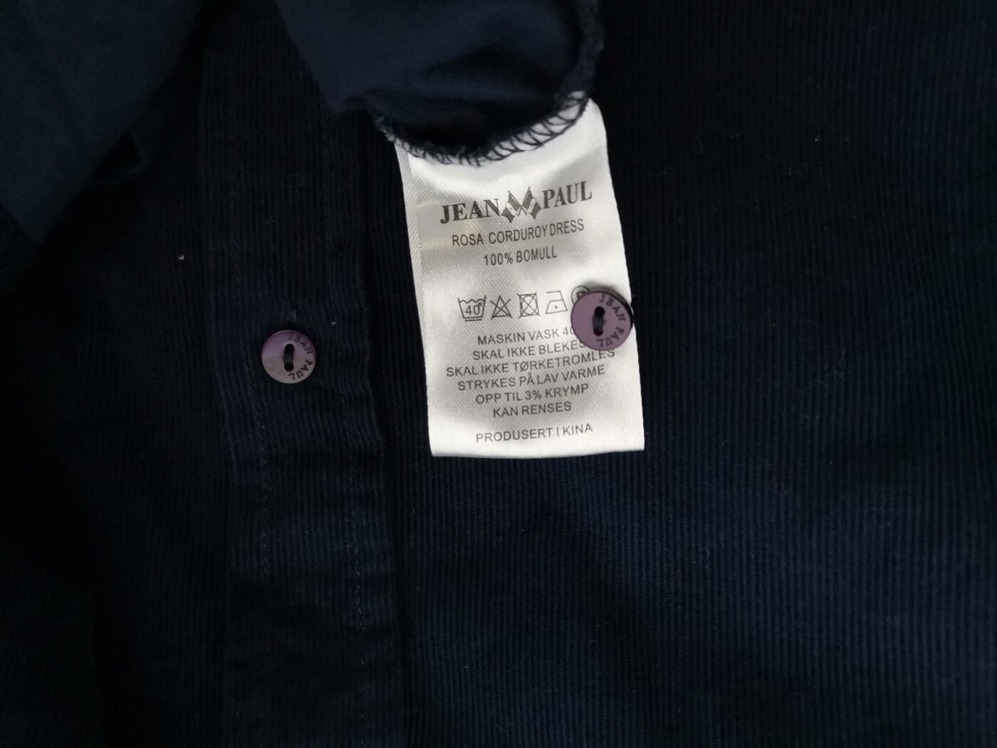 Jean paul Rozmiar M Kolor Granatowy Kołnierz Sukienka Koszulowa Długi rękaw Midi Materiał Bawełna 100% Jean paul Rozmiar M Kolor Granatowy Kołnierz Sukienka Koszulowa Długi rękaw Midi Materiał Bawełna 100%