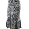 Vintage Rozmiar 42/44 Kolor Granatowy A-Line Spódnica Midi