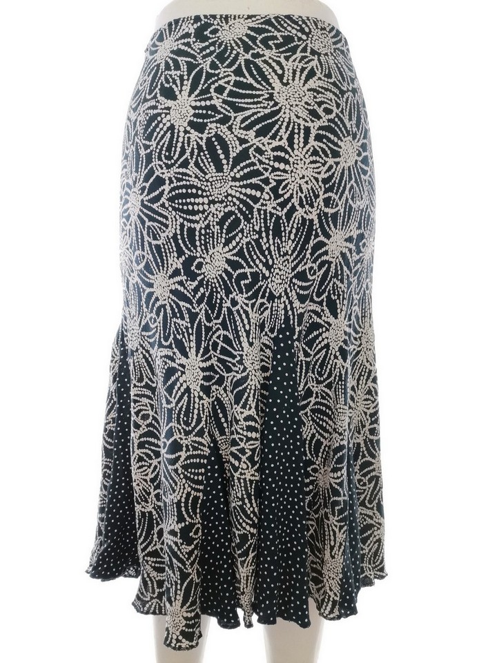 Vintage Rozmiar 42/44 Kolor Granatowy A-Line Spódnica Midi
