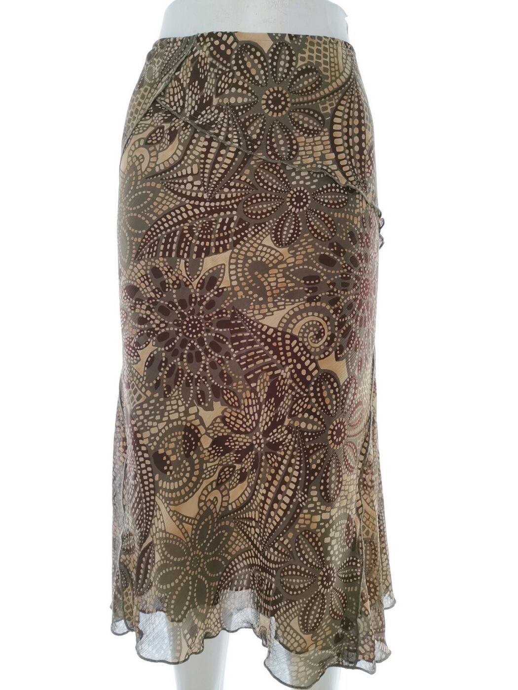 Rozmiar 12 (40) Kolor Khaki Spódnica Maxi Długa