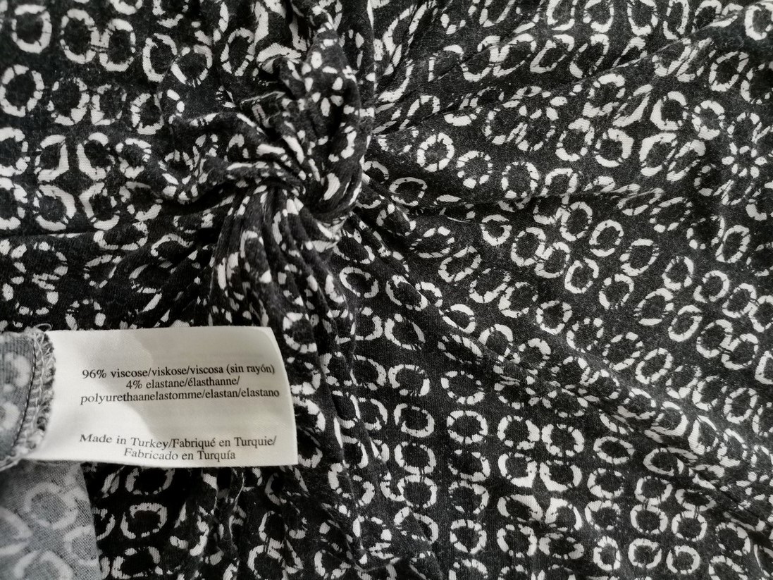 Laura ashley Rozmiar 14 (40) Kolor Czarny Geometryczny W serek Tunika Bluzka Rękaw 3/4 Materiał Wiskoza Laura ashley Rozmiar 14 (40) Kolor Czarny Geometryczny W serek Tunika Bluzka Rękaw 3/4 Materiał Wiskoza