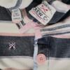 Crew Clothing Rozmiar 6 (34) Kolor Granatowy Pasy High Neck Bluzka Długi rękaw Materiał Bawełna 100%