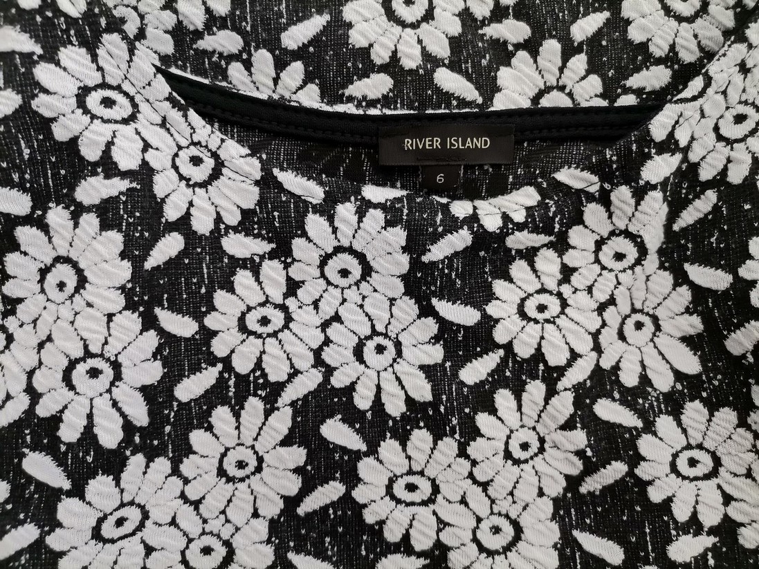 River island Rozmiar 6 (32) Kolor Czarny Crew Neck Sukienka Ołówkowa Długi rękaw Do Kolan River island Rozmiar 6 (32) Kolor Czarny Crew Neck Sukienka Ołówkowa Długi rękaw Do Kolan