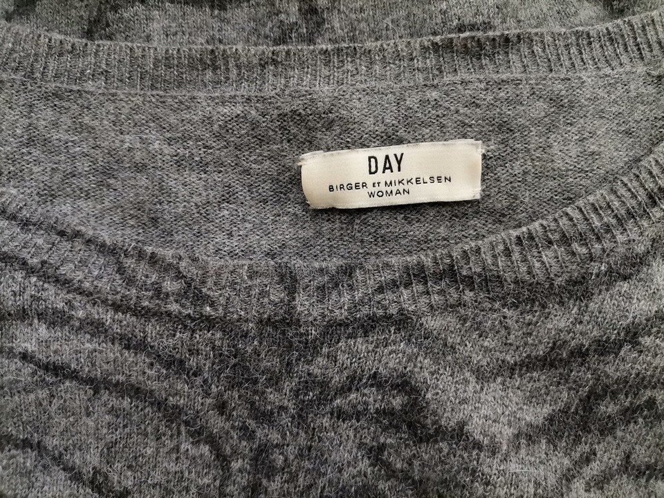Day Birger Et Mikkelsen Rozmiar L Kolor Szary Panterka Okrągły dekolt Tunika Bluzka Dzianina Długi rękaw Materiał Wełna Day Birger Et Mikkelsen Rozmiar L Kolor Szary Panterka Okrągły dekolt Tunika Bluzka Dzianina Długi rękaw Materiał Wełna