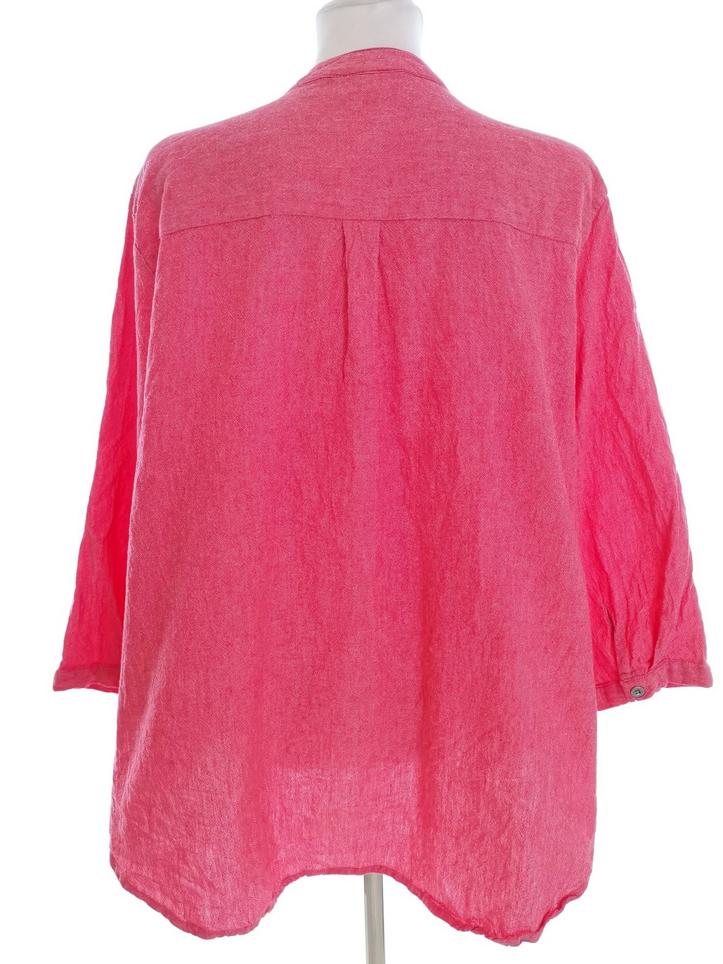 IMG_20220506_111604.jpg Isolde Rozmiar XXL Kolor Różowy Split Crew Neck Bluzka Popover Guziki Rękaw 3/4 Materiał Bawełna 100%
