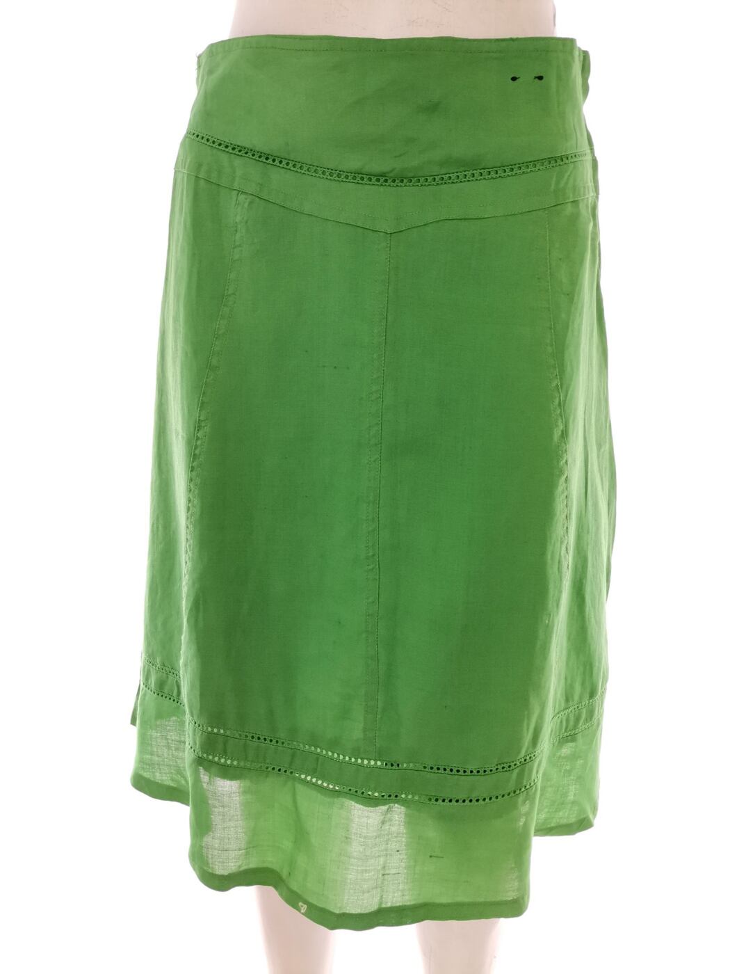 Vintage Rozmiar 34/36 Kolor Zielony A-Line Spódnica Midi
