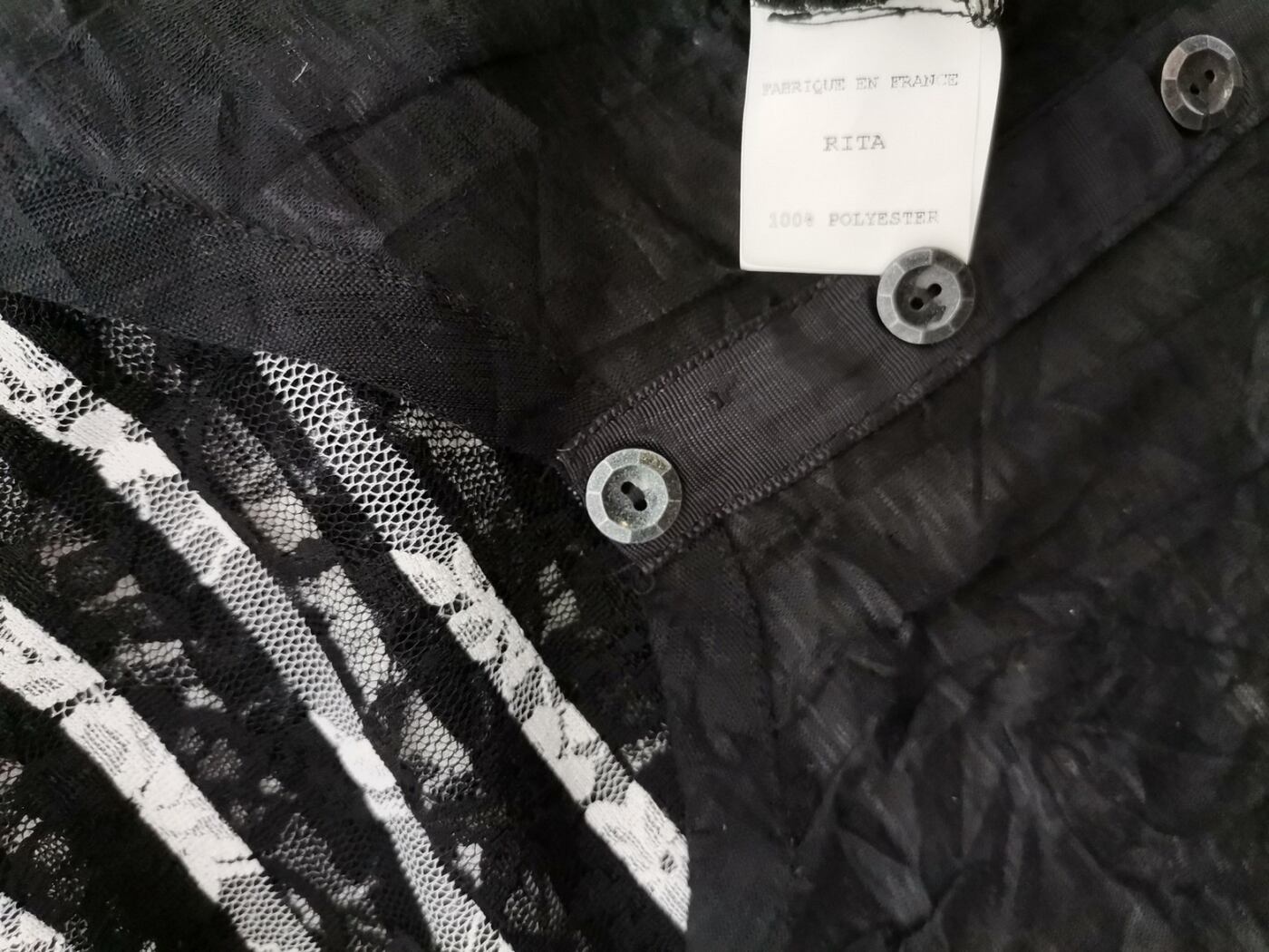 Wearhouse Rozmiar M Kolor Czarny Pasy Okrągły dekolt Tunika Bluzka Rękaw 3/4 Wearhouse Rozmiar M Kolor Czarny Pasy Okrągły dekolt Tunika Bluzka Rękaw 3/4