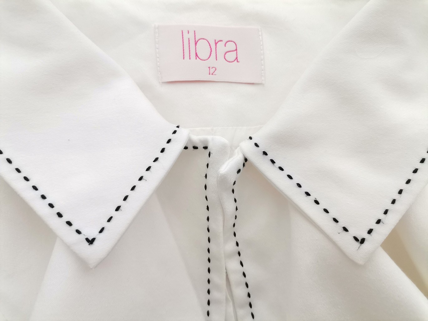 Libra Rozmiar 12 (40) Kolor Biały Kołnierz Żakiet Otwarty Rękaw 3/4 Materiał Bawełna