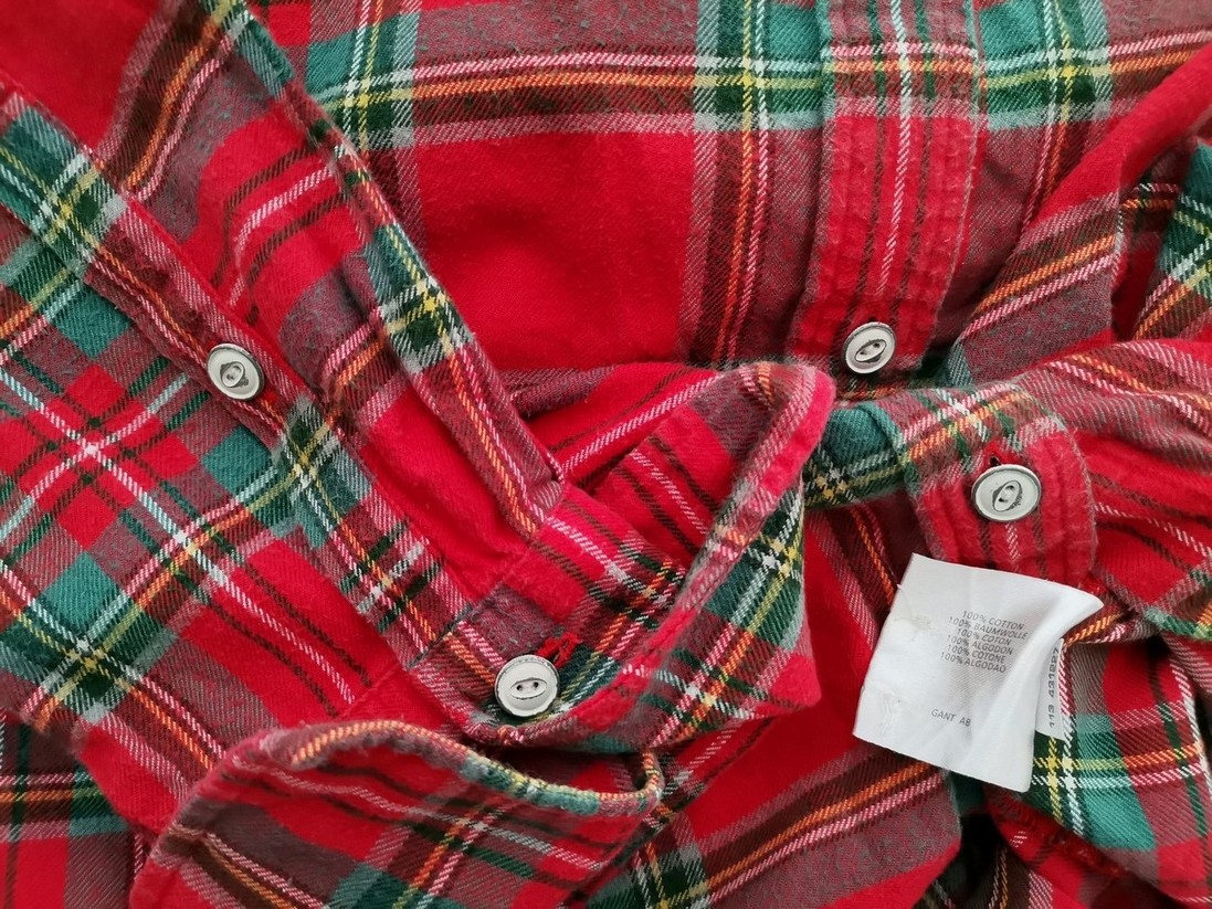 Gant Rozmiar 38/40 Kolor Czerwony Krata Kołnierz Tunika Zapinana Bluzka Długi rękaw Materiał Bawełna 100% Gant Rozmiar 38/40 Kolor Czerwony Krata Kołnierz Tunika Zapinana Bluzka Długi rękaw Materiał Bawełna 100%