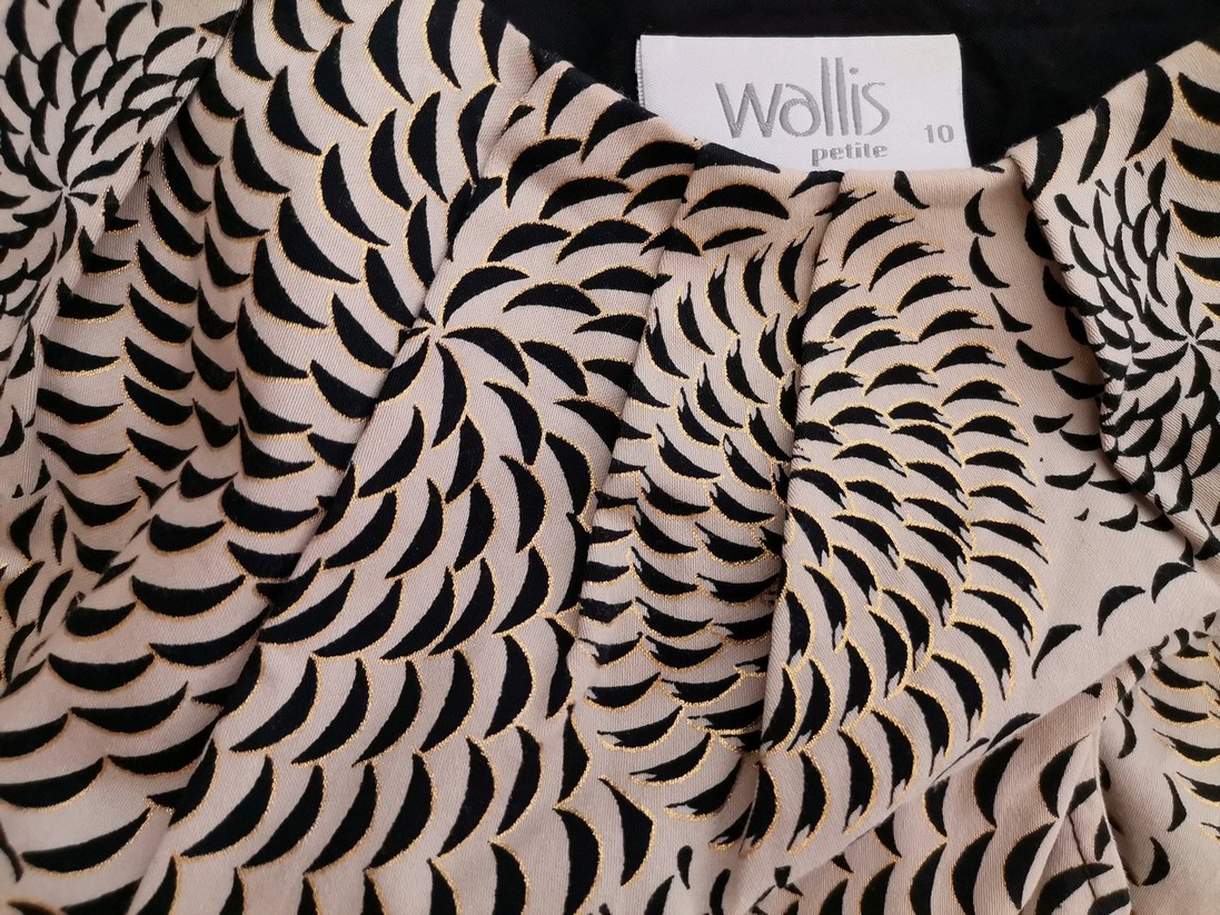 Wallis Rozmiar 10 (36) Kolor Beżowy Okrągły dekolt Sukienka Prostokątna Krótki rękaw Do Kolan Materiał Bawełna Wallis Rozmiar 10 (36) Kolor Beżowy Okrągły dekolt Sukienka Prostokątna Krótki rękaw Do Kolan Materiał Bawełna