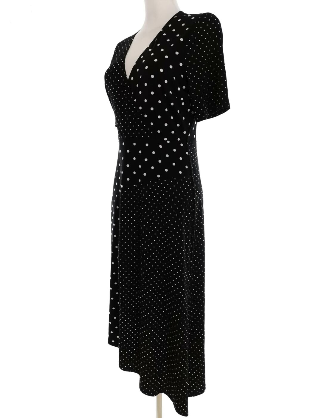 ASOS Rozmiar 10 (38) Kolor Czarny Grochy W serek Sukienka Maxi Krótki rękaw Długa ASOS Rozmiar 10 (38) Kolor Czarny Grochy W serek Sukienka Maxi Krótki rękaw Długa