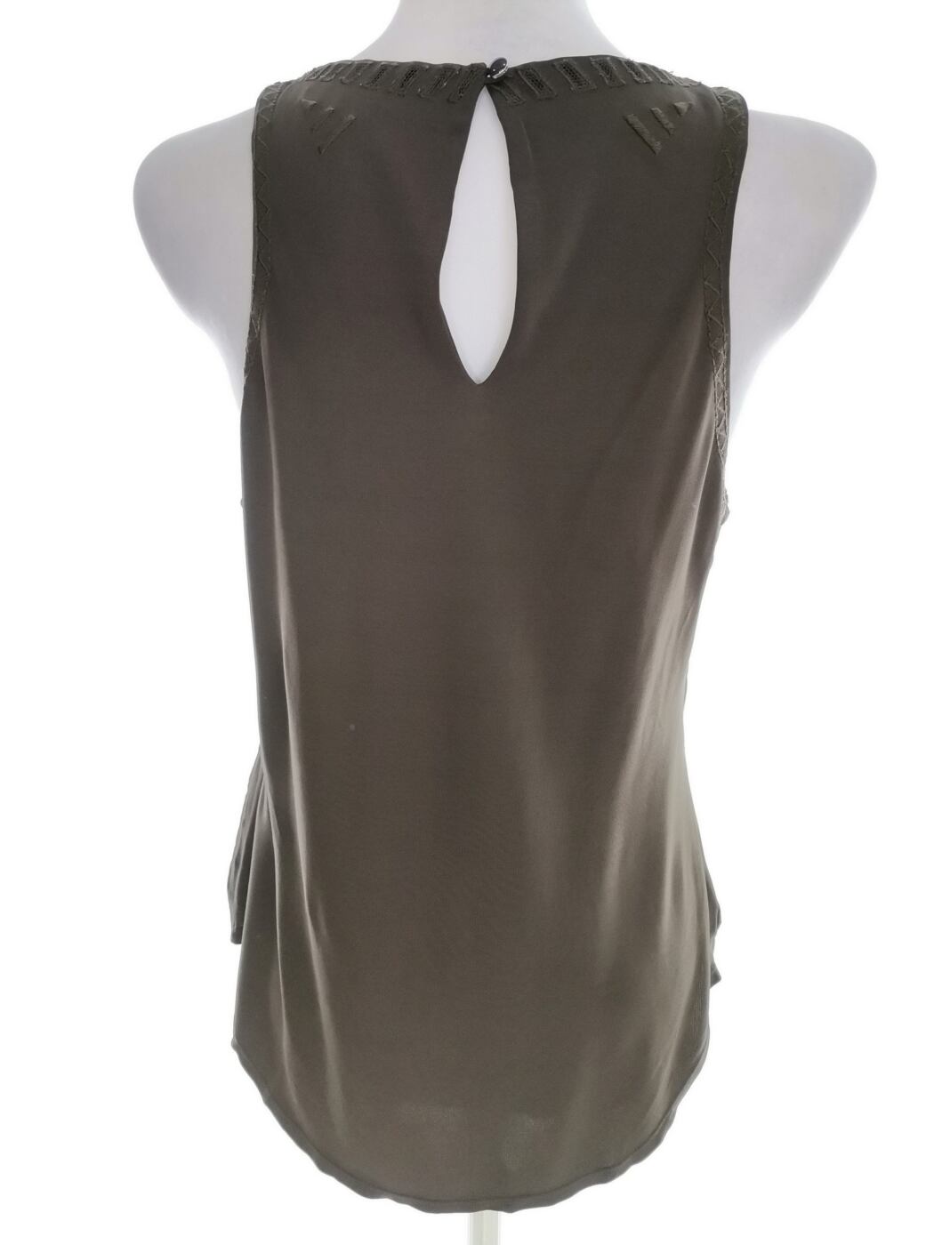 IMG_20220512_131224.jpg Karen MILLEN Rozmiar 12 (40) Kolor Khaki Crew Neck Bluzka Bezrękawnik
