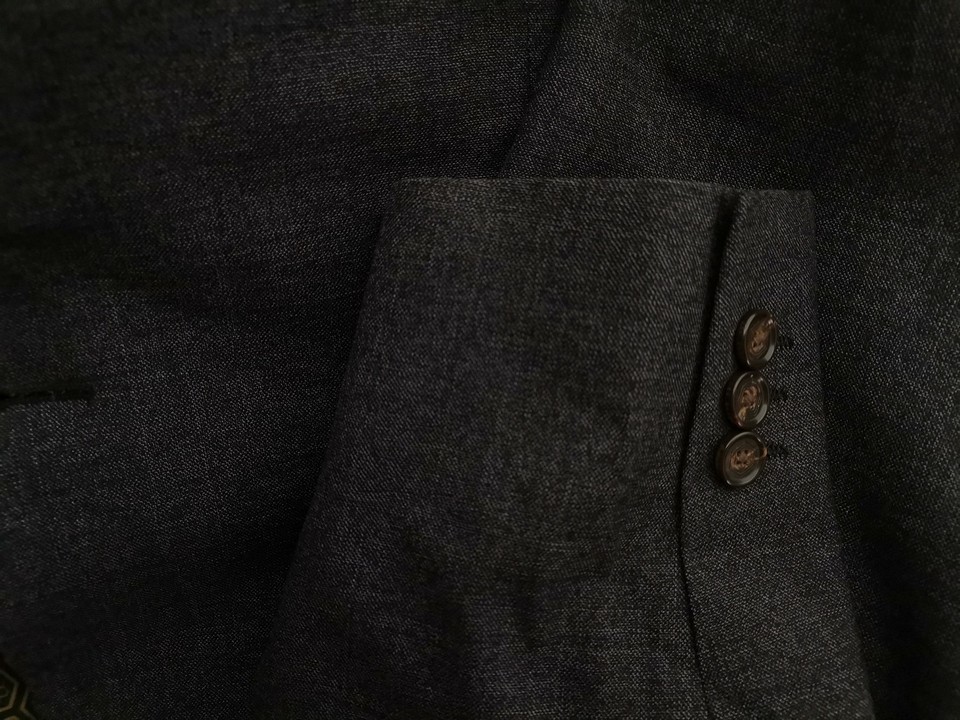 IMG_20220512_132639.jpg Ted Baker Rozmiar 44 (XL) Kolor Szary Męska Marynarka Długi rękaw Materiał Wełna 100%