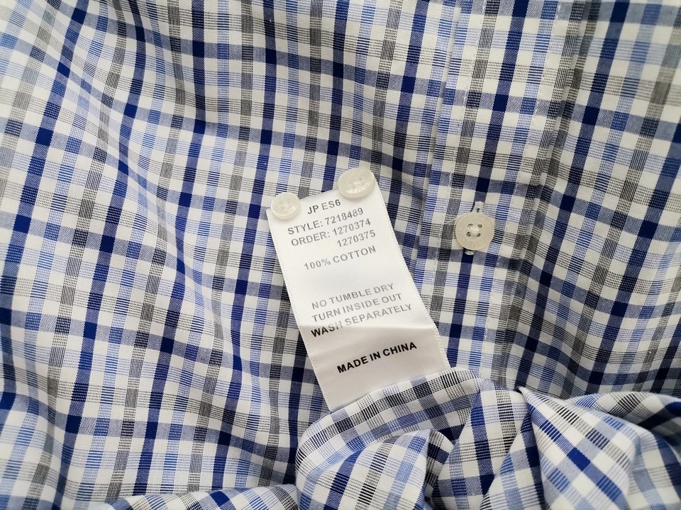 IMG_20220512_134418.jpg Jean paul Rozmiar M Kolor Niebieski Krata Kołnierz Męska Koszula Casual Krótki rękaw Materiał Bawełna 100%