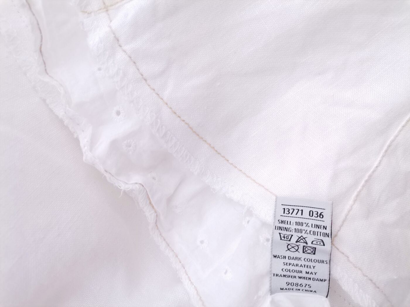 Life Love Fashion Rozmiar 10 (38) Kolor Biały A-Line Spódnica Midi Materiał Len 100%