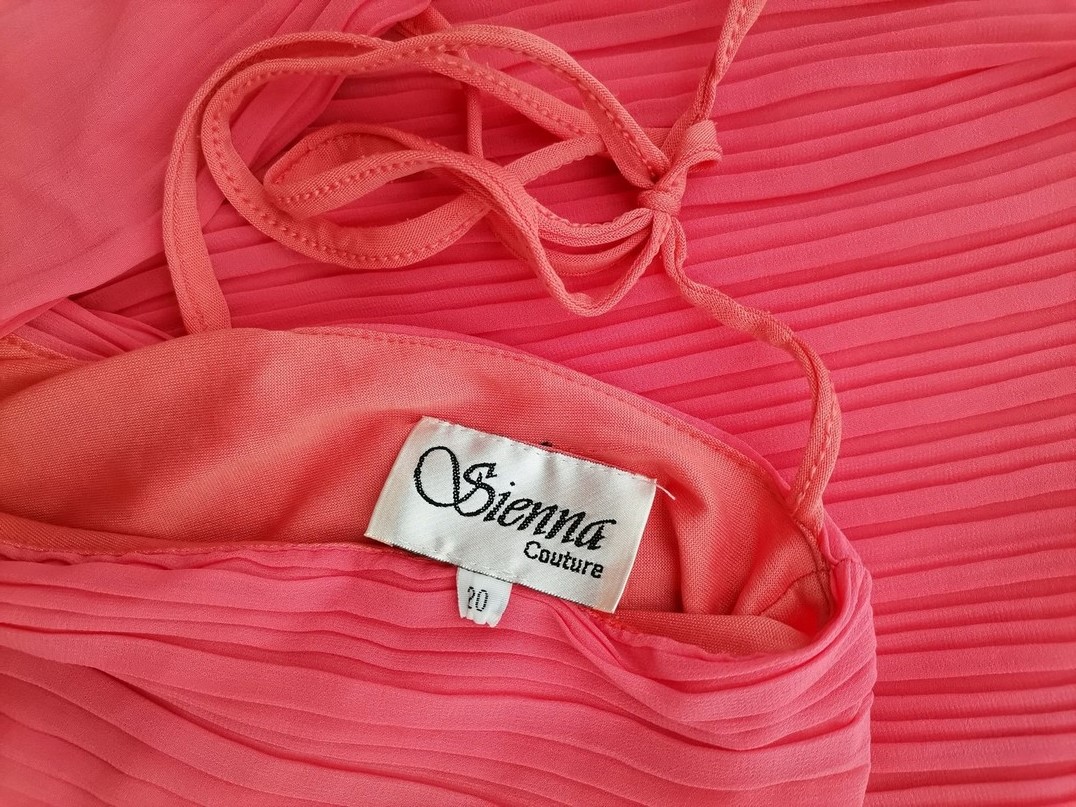Sienna Couture Rozmiar 20 (48) Kolor Różowy W serek Suknia Balowa Sukienka Wieczorowa Bezrękawnik Midi