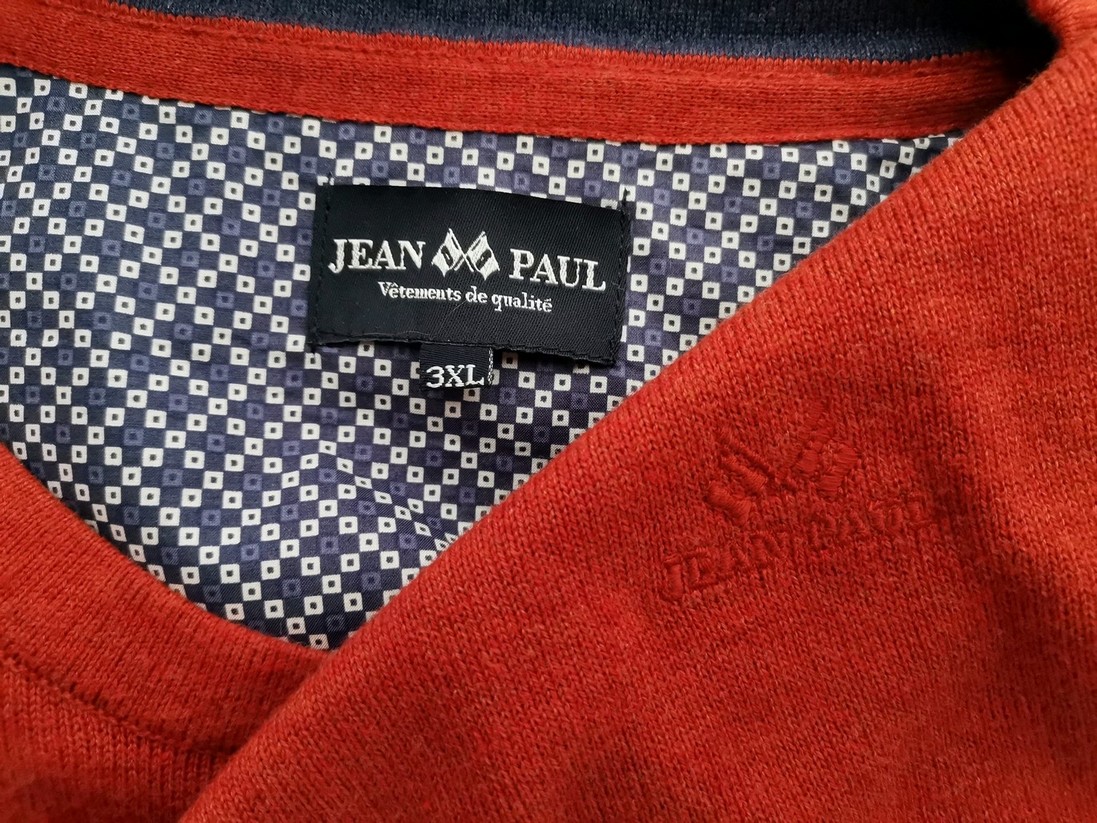 IMG_20220516_120617.jpg Jean paul Rozmiar 3XL Kolor Pomarańczowy Męski Sweter Długi rękaw Materiał Bawełna 100%