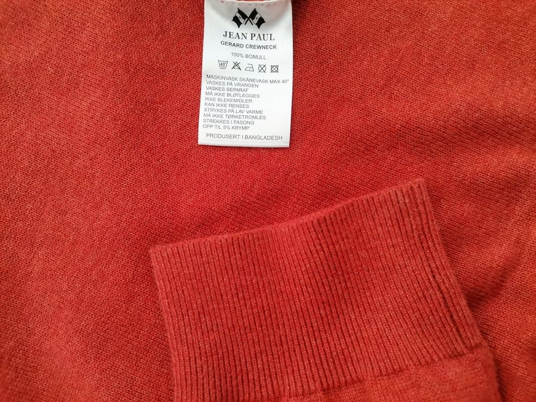 IMG_20220516_120629.jpg Jean paul Rozmiar 3XL Kolor Pomarańczowy Męski Sweter Długi rękaw Materiał Bawełna 100%