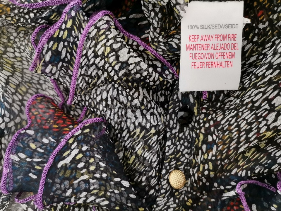 IMG_20220517_121336.jpg River island Rozmiar 8 (34) Kolor Czarny Kołnierz Bluzka Peplum Krótki rękaw Materiał Jedwab 100%