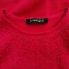 Jacques Vert Rozmiar L Kolor Fuksja Geometryczny Crew Neck Bluzka Krótki rękaw Materiał Wełna