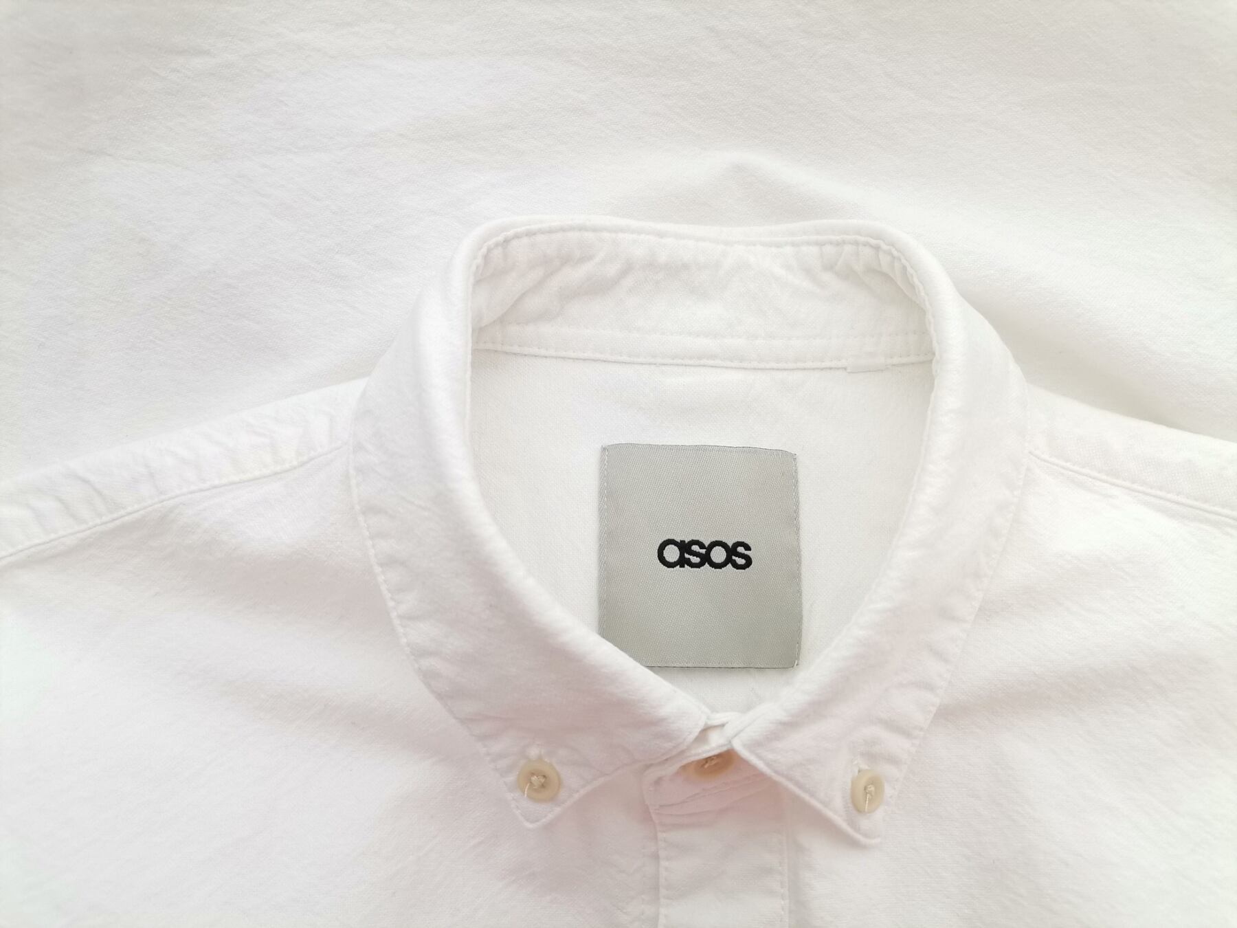 IMG_20220519_130453.jpg ASOS Rozmiar S Kolor Biały Kołnierz Męska Koszula Casual Długi rękaw Materiał Bawełna 100%
