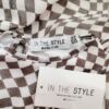 IN THE STYLE Rozmiar 18 (46) Kolor Szary Krata Pół golf Sukienka Maxi Bezrękawnik Długa