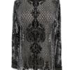 River island Rozmiar 12 (38) Kolor Czarny Pół golf Bluzka Długi rękaw