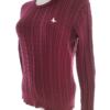 Jack Wills Rozmiar 12 (40) Kolor Purpurowy Crew Neck Sweter Długi rękaw Materiał Bawełna 100% Dzianina kablowa