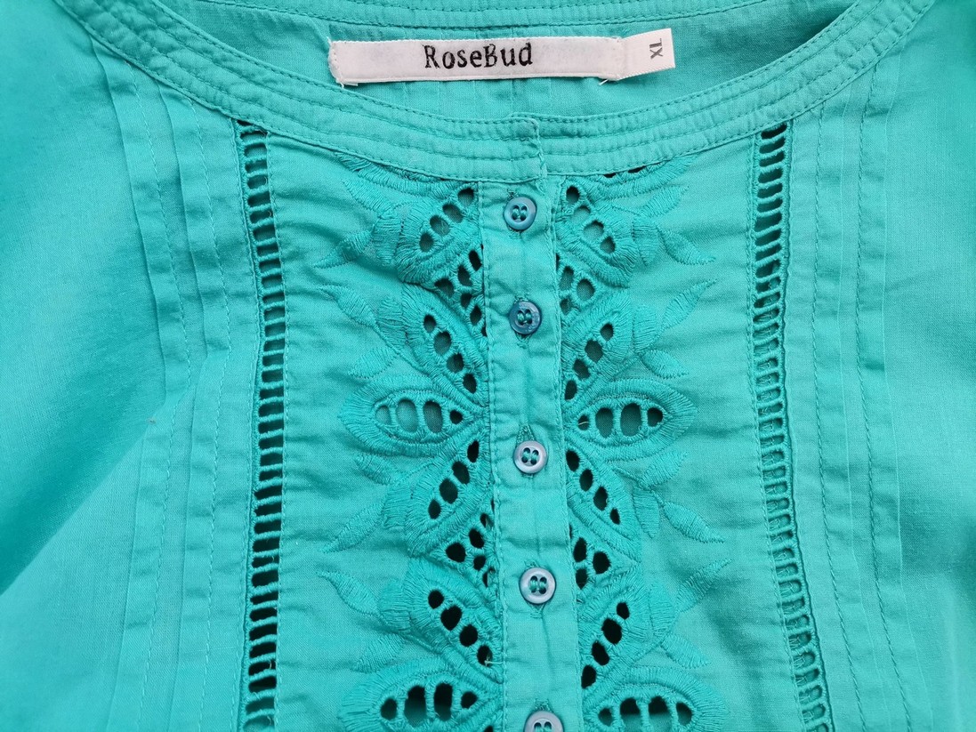 Rosebud Rozmiar XL Kolor Niebieski Okrągły dekolt Tunika Bluzka Długi rękaw Materiał Bawełna 100% Rosebud Rozmiar XL Kolor Niebieski Okrągły dekolt Tunika Bluzka Długi rękaw Materiał Bawełna 100%