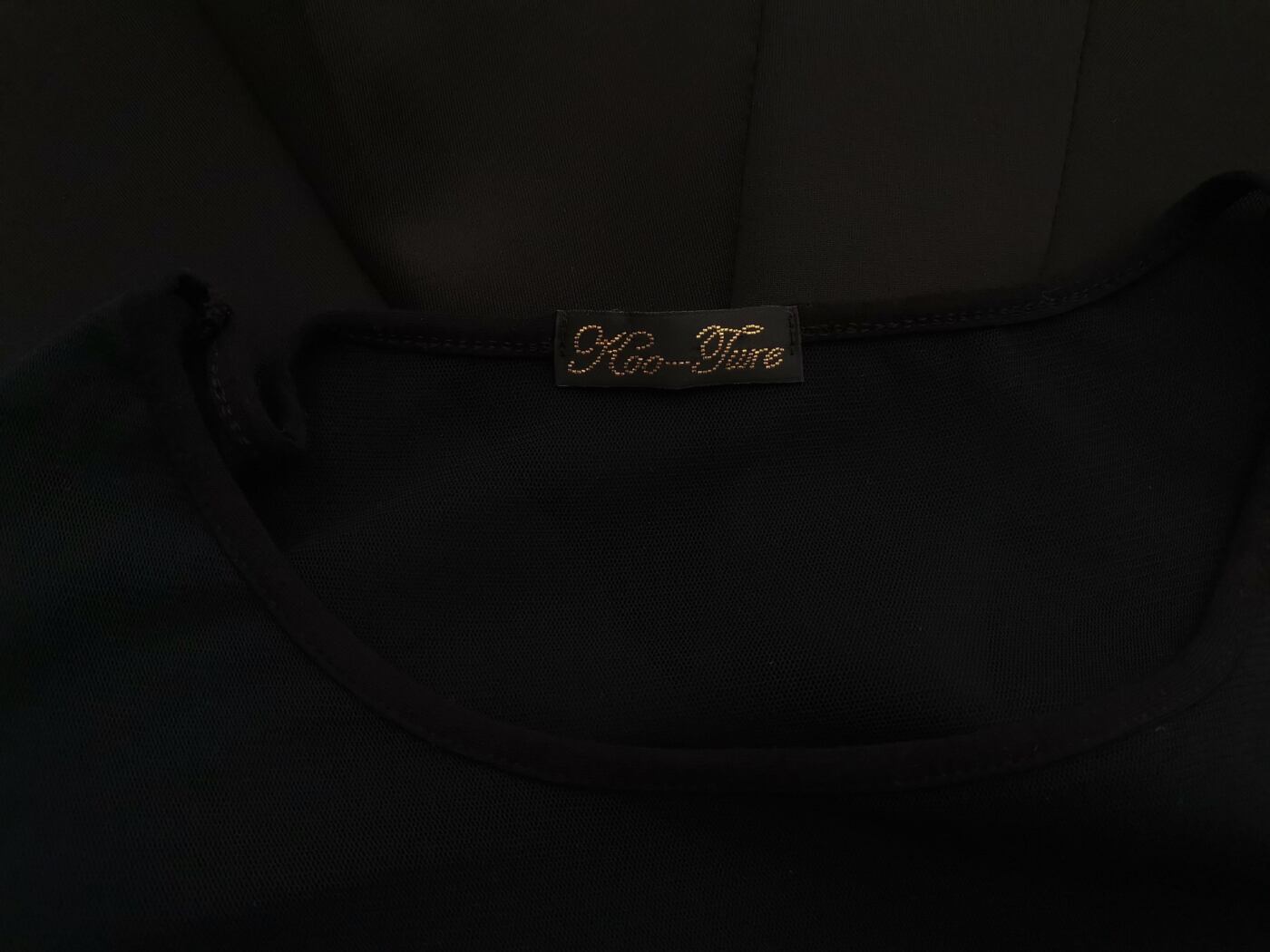 Koo-Ture Rozmiar 12 (36) Kolor Czarny Okrągły dekolt Sukienka Blouson Długi rękaw Midi Koo-Ture Rozmiar 12 (36) Kolor Czarny Okrągły dekolt Sukienka Blouson Długi rękaw Midi