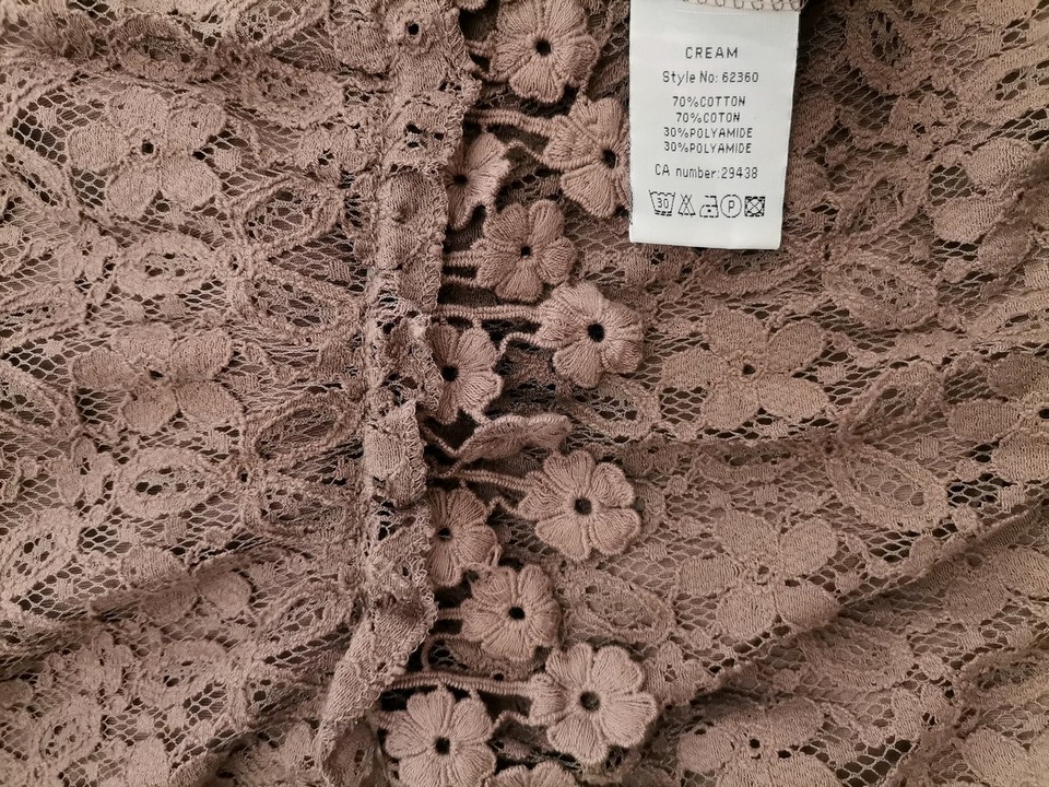 Cream Rozmiar M Kolor Brązowy Dekolt U Sukienka Sheath Bezrękawnik Midi Materiał Bawełna Cream Rozmiar M Kolor Brązowy Dekolt U Sukienka Sheath Bezrękawnik Midi Materiał Bawełna