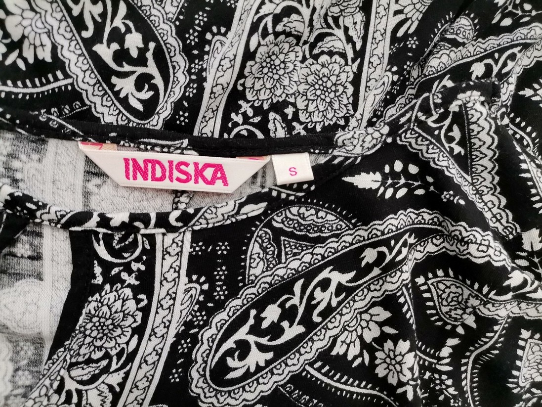 Indiska Rozmiar S Kolor Czarny Keyhole Crew Neck Sukienka Prostokątna Rękaw 3/4 Do Kolan Materiał Wiskoza 100% Indiska Rozmiar S Kolor Czarny Keyhole Crew Neck Sukienka Prostokątna Rękaw 3/4 Do Kolan Materiał Wiskoza 100%