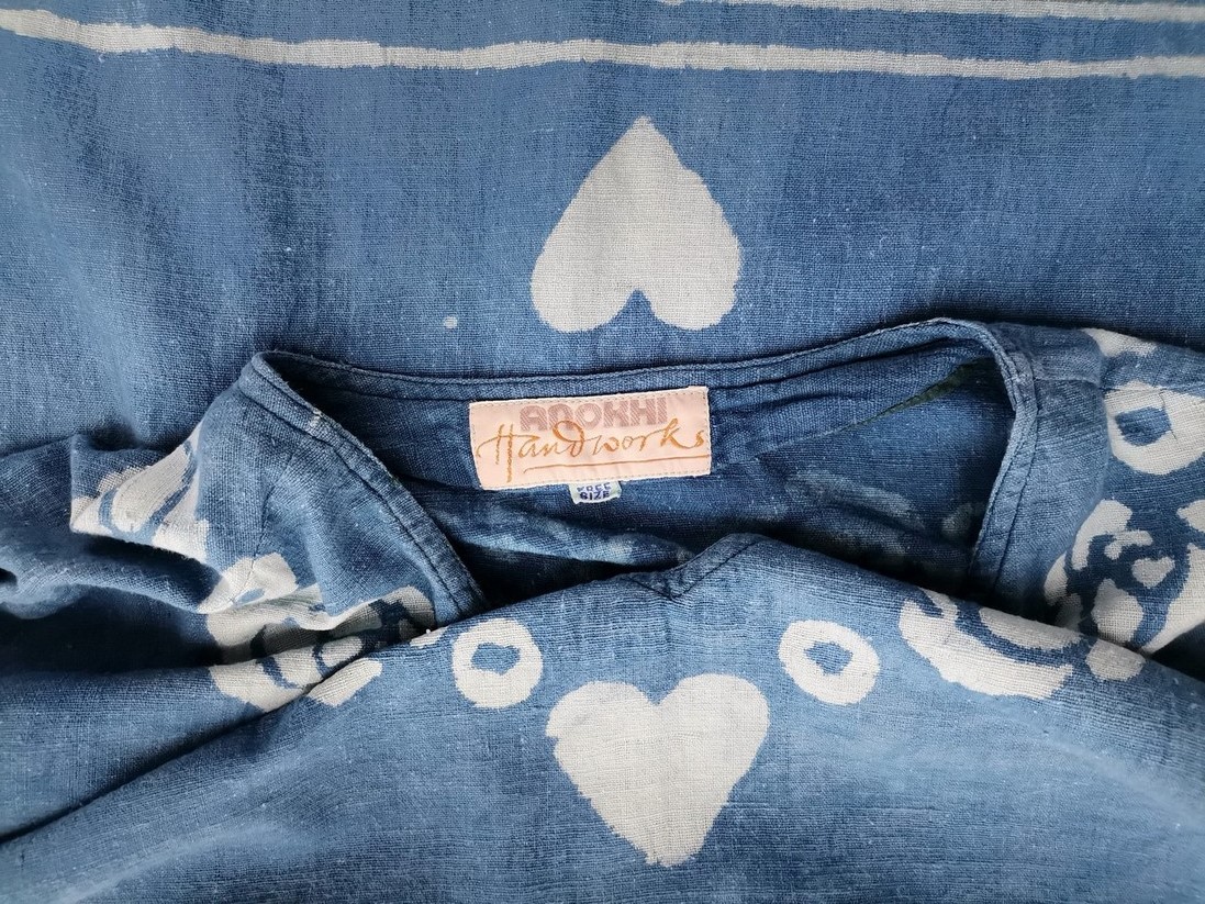 Anokhi Rozmiar FREE SIZE (50/52) Kolor Niebieski Pasy W serek Tunika Bluzka Krótki rękaw Materiał Bawełna 100% Anokhi Rozmiar FREE SIZE (50/52) Kolor Niebieski Pasy W serek Tunika Bluzka Krótki rękaw Materiał Bawełna 100%