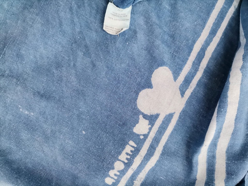 Anokhi Rozmiar FREE SIZE (50/52) Kolor Niebieski Pasy W serek Tunika Bluzka Krótki rękaw Materiał Bawełna 100% Anokhi Rozmiar FREE SIZE (50/52) Kolor Niebieski Pasy W serek Tunika Bluzka Krótki rękaw Materiał Bawełna 100%