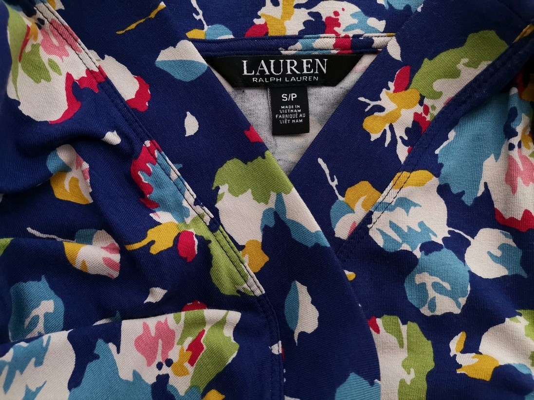IMG_20220530_135904.jpg Lauren ralph lauren Rozmiar S Kolor Niebieski W serek Bluzka Kopertowa Rękaw 3/4 Materiał Wiskoza