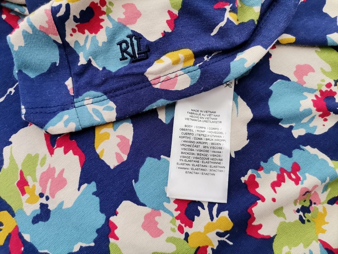 IMG_20220530_135941.jpg Lauren ralph lauren Rozmiar S Kolor Niebieski W serek Bluzka Kopertowa Rękaw 3/4 Materiał Wiskoza