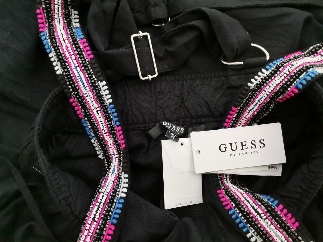 IMG_20220601_105110.jpg Guess Rozmiar XS Kolor Czarny Spodnie Rybaczki Materiał Rayon 100%