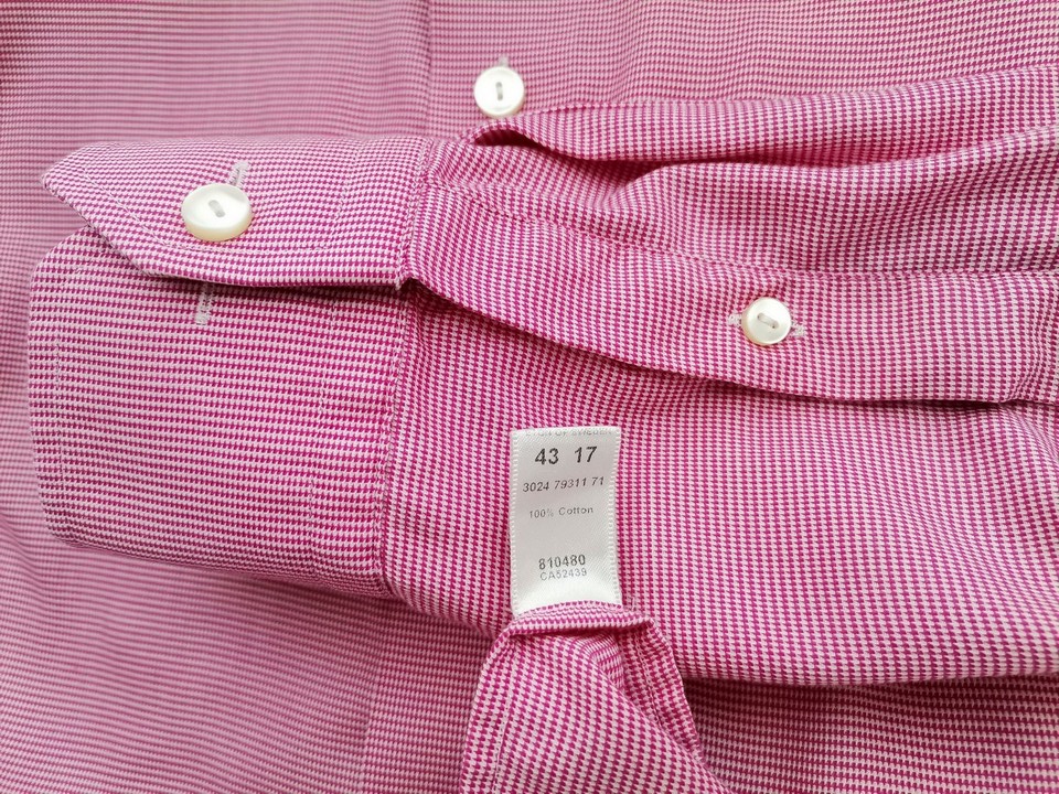 IMG_20220601_112627.jpg Eton Rozmiar 17 (43) Kolor Różowy Krata Kołnierz Męska Koszula Elegancka Długi rękaw Materiał Bawełna 100%