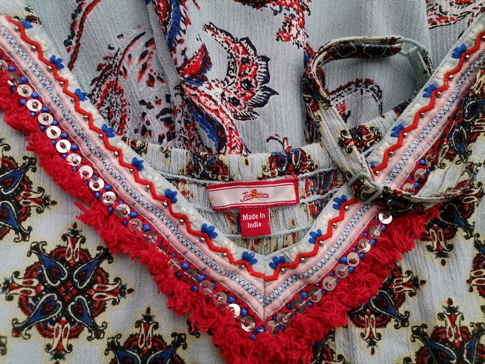 Joe Browns Rozmiar 20 (48) Kolor Niebieski Paisley W serek Tunika Bluzka Bezrękawnik Materiał Wiskoza 100% Joe Browns Rozmiar 20 (48) Kolor Niebieski Paisley W serek Tunika Bluzka Bezrękawnik Materiał Wiskoza 100%