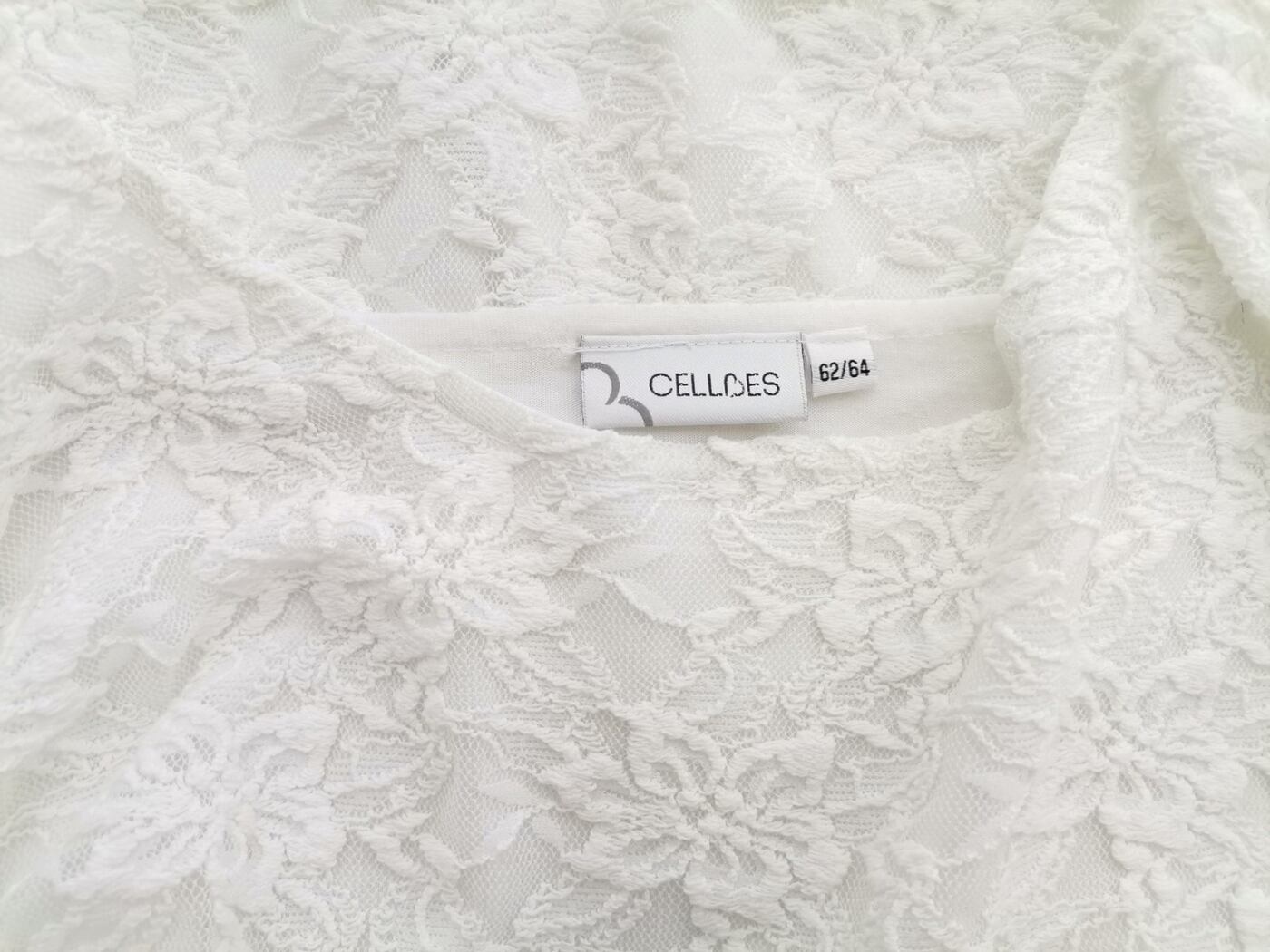 CELLBES Rozmiar 62/64 Kolor Biały Okrągły dekolt Tunika Bluzka Rękaw 3/4 CELLBES Rozmiar 62/64 Kolor Biały Okrągły dekolt Tunika Bluzka Rękaw 3/4
