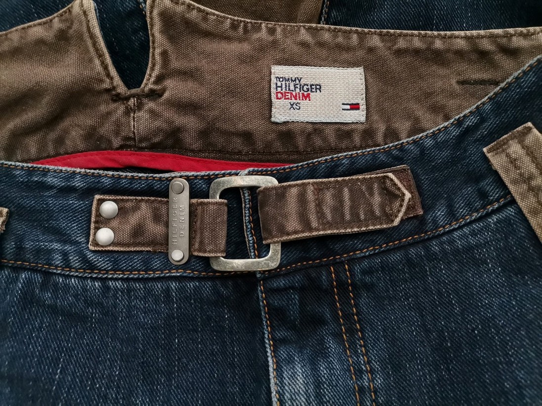 IMG_20220602_115003.jpg TOMMY HILFIGER DENIM Rozmiar XS Kolor Niebieski Spódnica Prosta i Ołówkowa Do Kolan Materiał Bawełna 100%