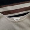 Vintage Rozmiar 38/40 Kolor Beżowy Crew Neck Sweter Krótki rękaw Materiał Akryl
