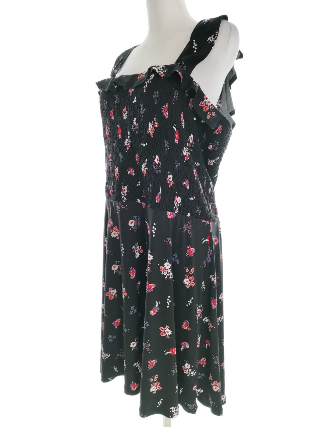 Oasis Rozmiar XL Kolor Czarny Kwadratowy dekolt Sukienka Letnia Bezrękawnik Midi Oasis Rozmiar XL Kolor Czarny Kwadratowy dekolt Sukienka Letnia Bezrękawnik Midi