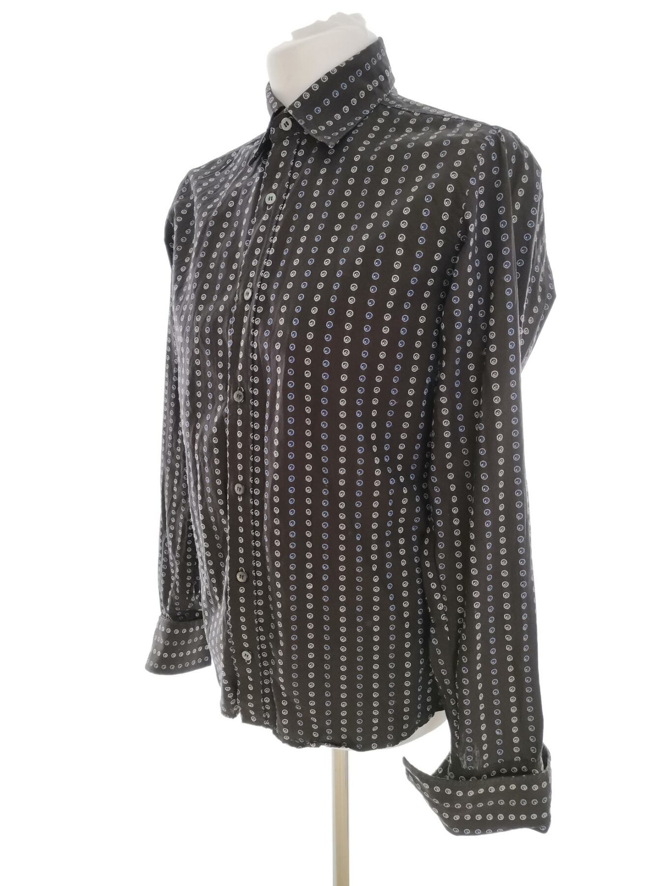 IMG_20220606_121149.jpg Ted Baker Rozmiar 3 (L) Kolor Czarny Kołnierz Męska Koszula Casual Długi rękaw Materiał Bawełna 100%